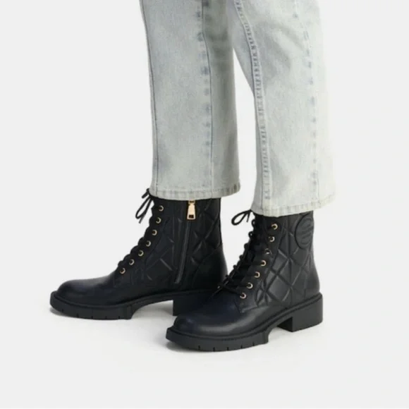 Coach | Shoes | Coach Black Quilted Combat Boots | Poshmark display picture 3